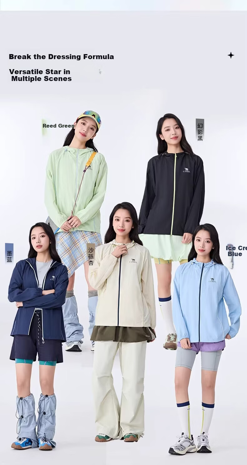 CAMEL Xiaoqing Shield Sunscreen Jacket Outdoor Sports Casual 2026 Spring Summer New Trendy Versatile Jacket Unisex G003 3