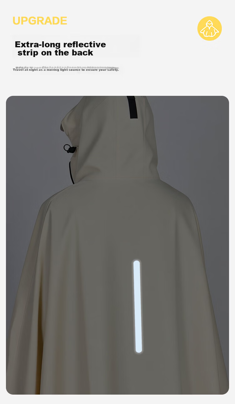 Deli Multifunctional Cape Raincoat for Hiking, Climbing, Camping, Electric Scooter and Motorcycle Riding 6
