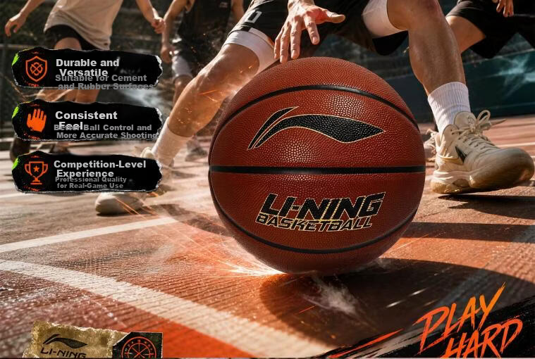 Li-Ning Basketball for Adults, Professional Competition Basketball for Middle School Students Aged 12-18, Outdoor Basketball Training for High School Entrance Exam, Gift for Boys 14
