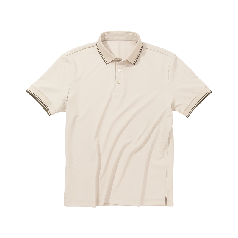Mr. Bu Patented Collar 3D Exquisite Color-Block Short Sleeve Polo Summer Breathable Business T-Shirt Piano Black L (175)