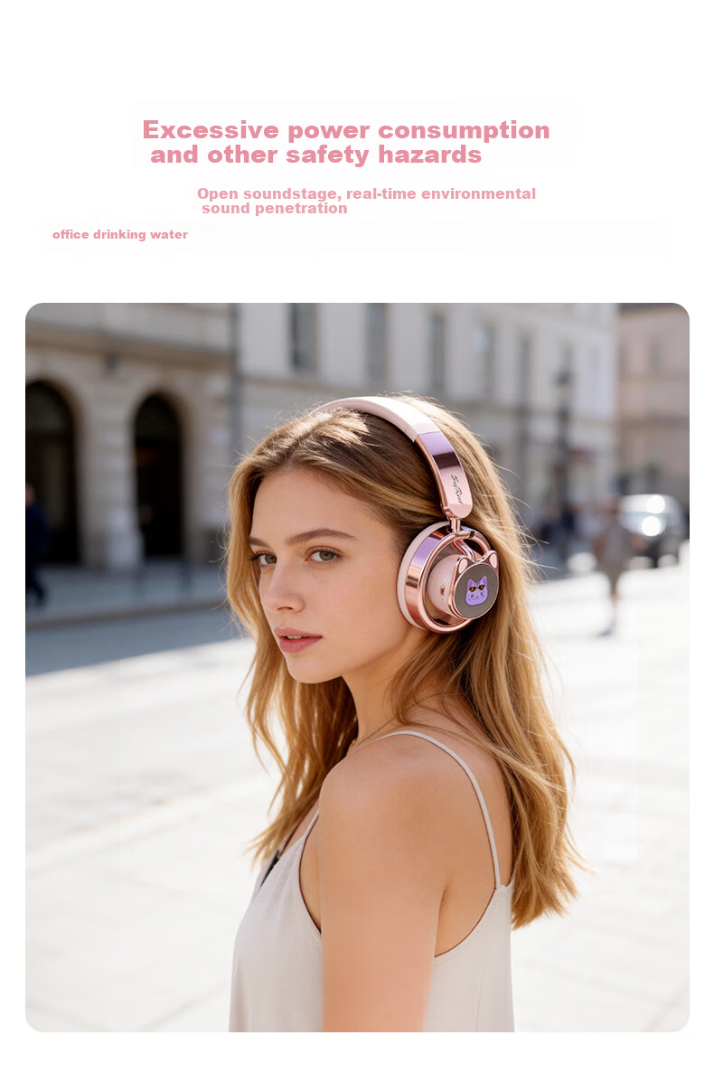 SayRose Cat Ear Headphones Apple Wireless Dreamy Starry Sky Atmosphere Huawei Stylish Gift for Girls Girlfriend Wife Bestie Birthday Holiday Summer Blue 6