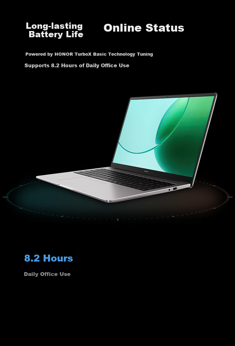 Honor Notebook X16 Ryzen Edition 2026 R7-7735HS High Performance 16GB 512GB Eye Protection Screen 16-inch Lightweight Long Battery Life Laptop 11