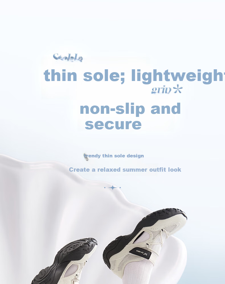361° Women's Sports Sandals Summer New Ballet Soft Elastic Mary Jane Shoes 682626771-2 11