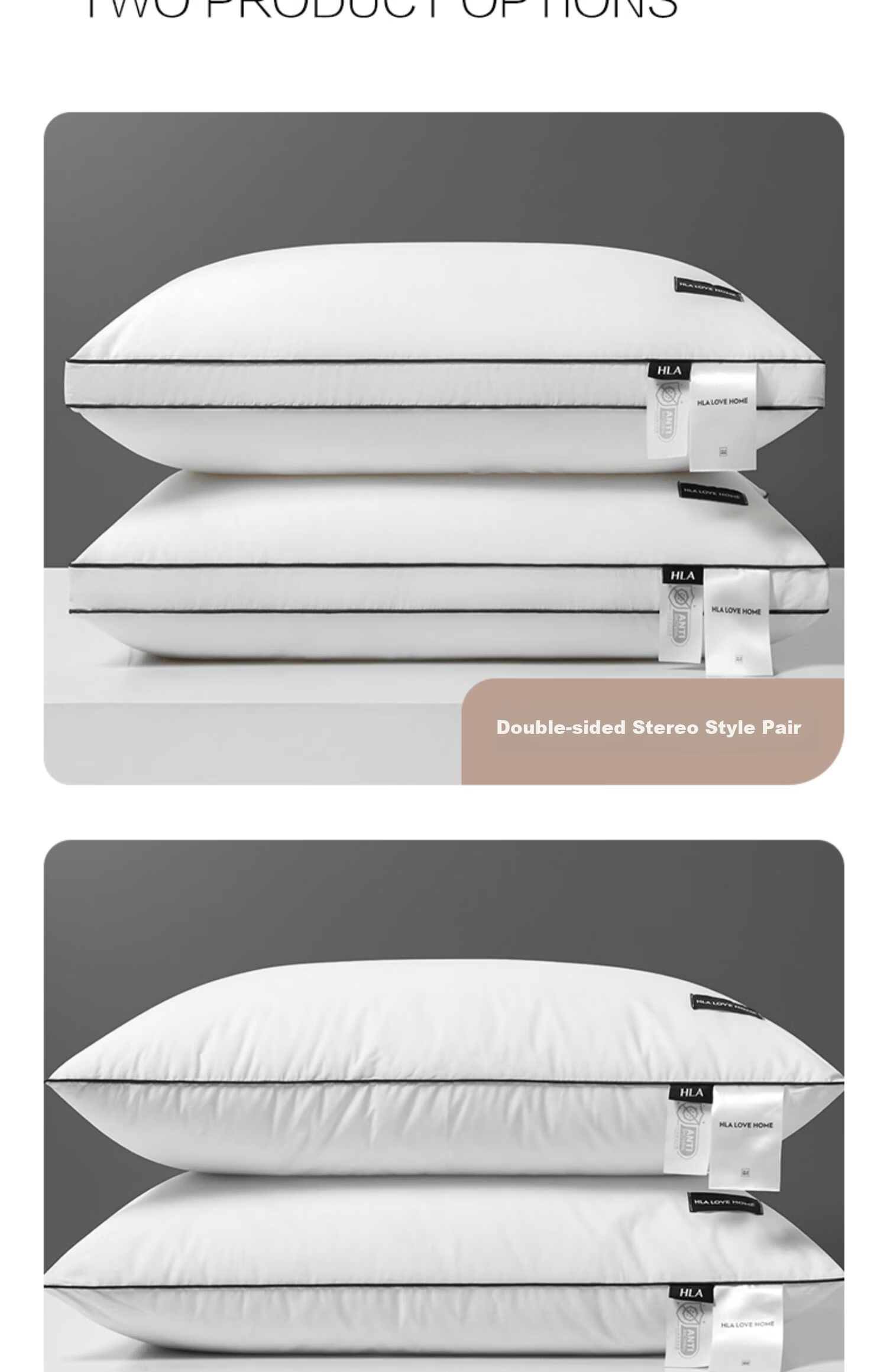 HLA A-Class Pure Cotton Three-Protection Pillow Core Antibacterial Anti-Mite Oil-Resistant Fiber Pillow Low Pillow for Sleeping Single Pack 16
