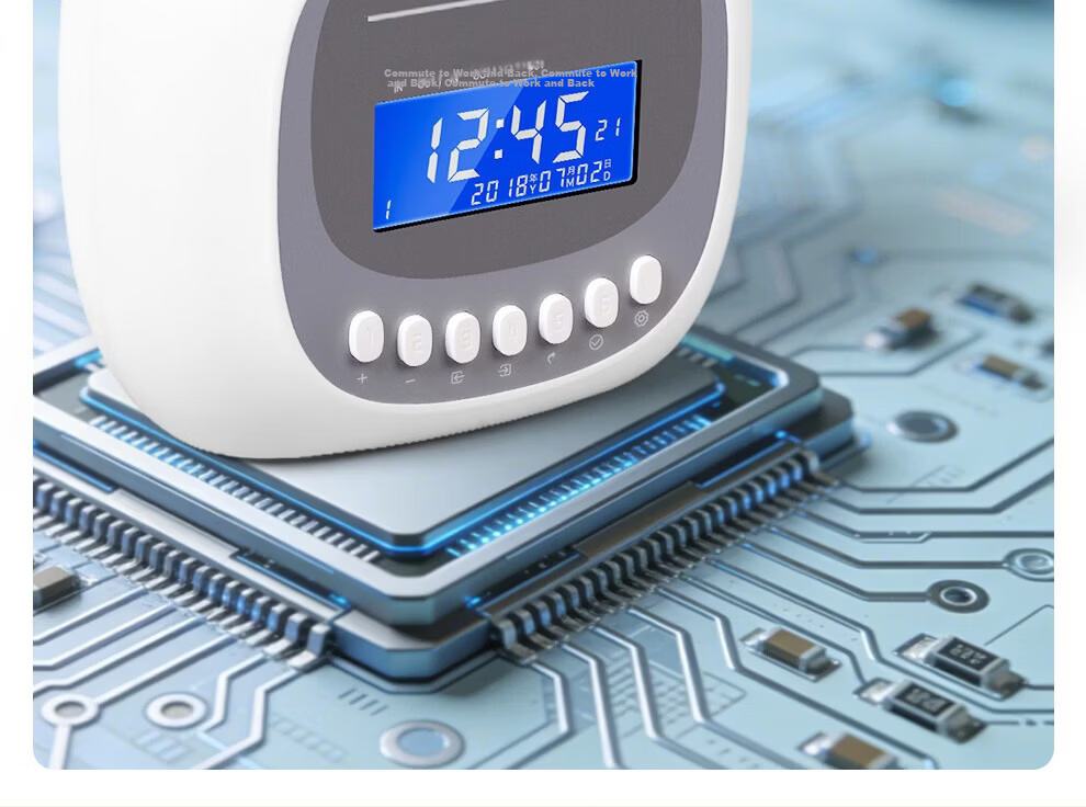 Gezhi M880 Time Card Attendance Machine Paper Card Employee Student Check-in Clock Microcomputer Automatic Paper Feed and Eject Attendance Recorder 8