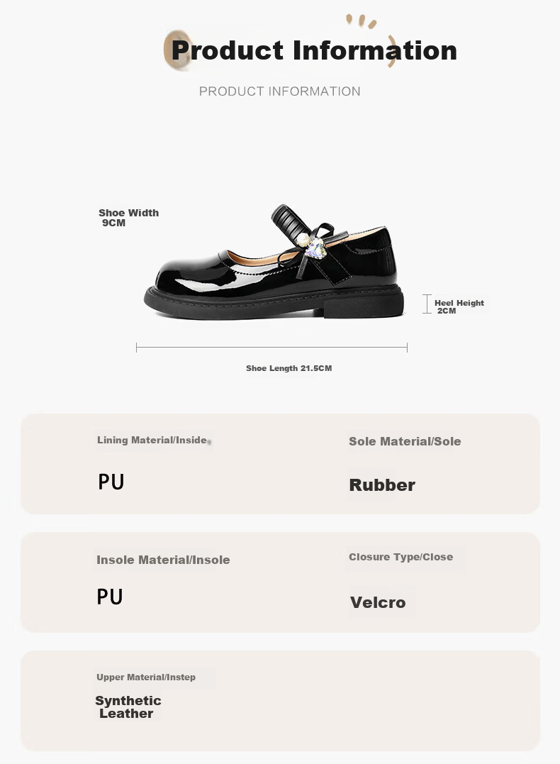 Belle Bow Mary Jane Shoes Kids 26 Spring New Mall Same Style Small Leather Shoes V6101A86 Black Size 33 2