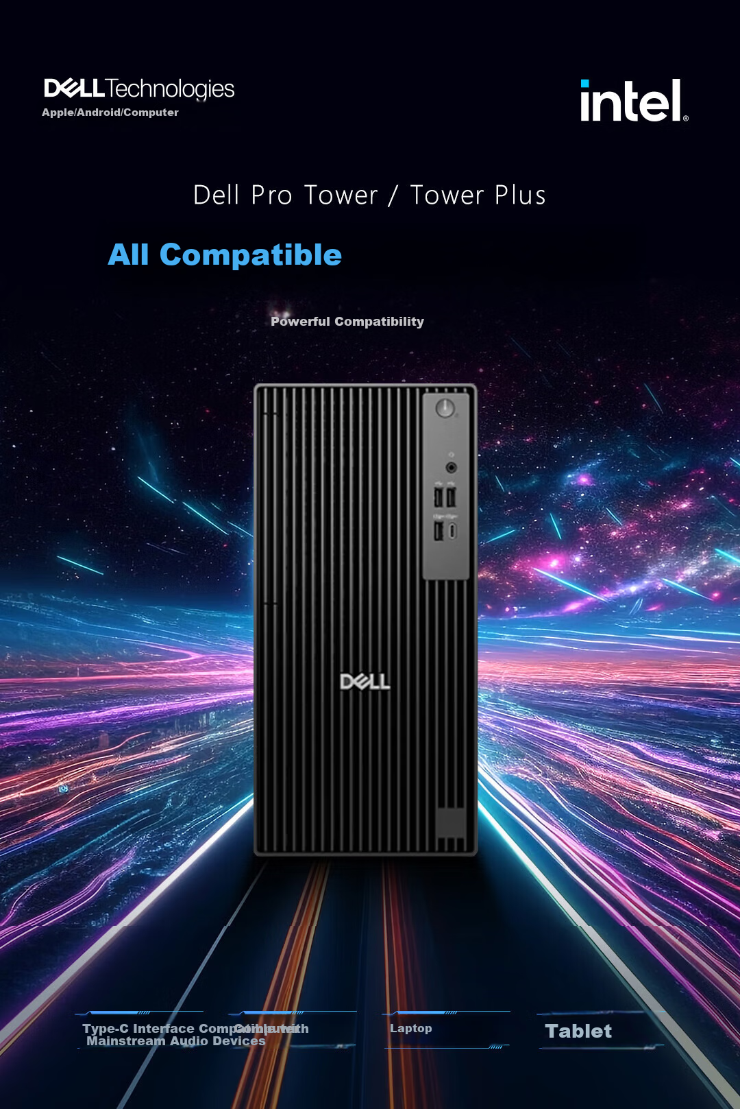 DELL Pro QVT1260 ECT1250 Upgraded 2025 Commercial Video Editing Rendering Desktop PC i5-14500/16GB/512GB 2