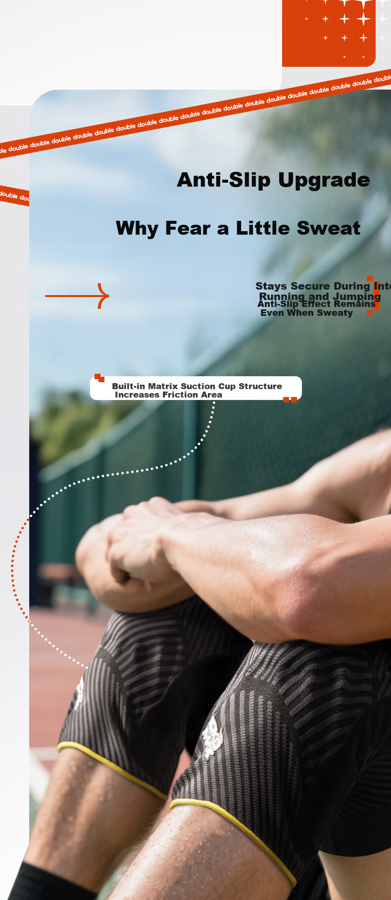 MOKO MAX Knee Brace Sports Basketball Running Hiking Badminton Meniscus Injury Spring Support Shock Absorption Protector 6