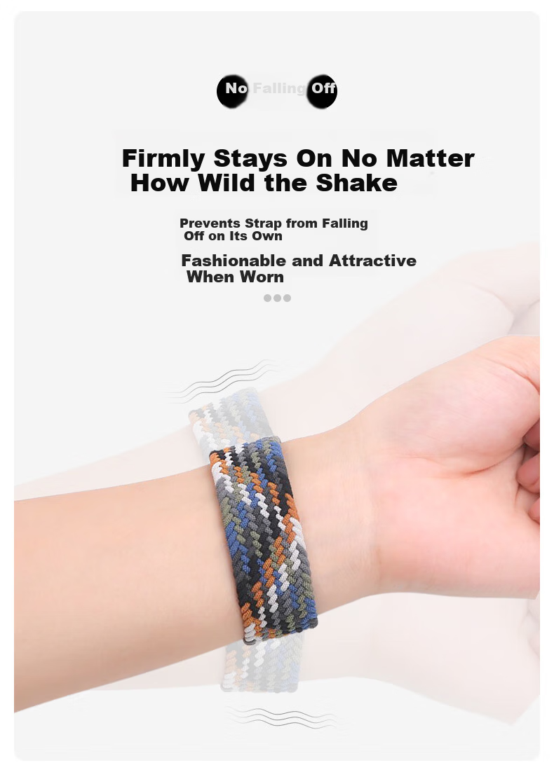BHO Official Style Apple Watch Band Compatible with Apple Watch Series 11/10/9/8/7 Woven Single Loop Band for iWatch Ultra 3/2/1/SE 5