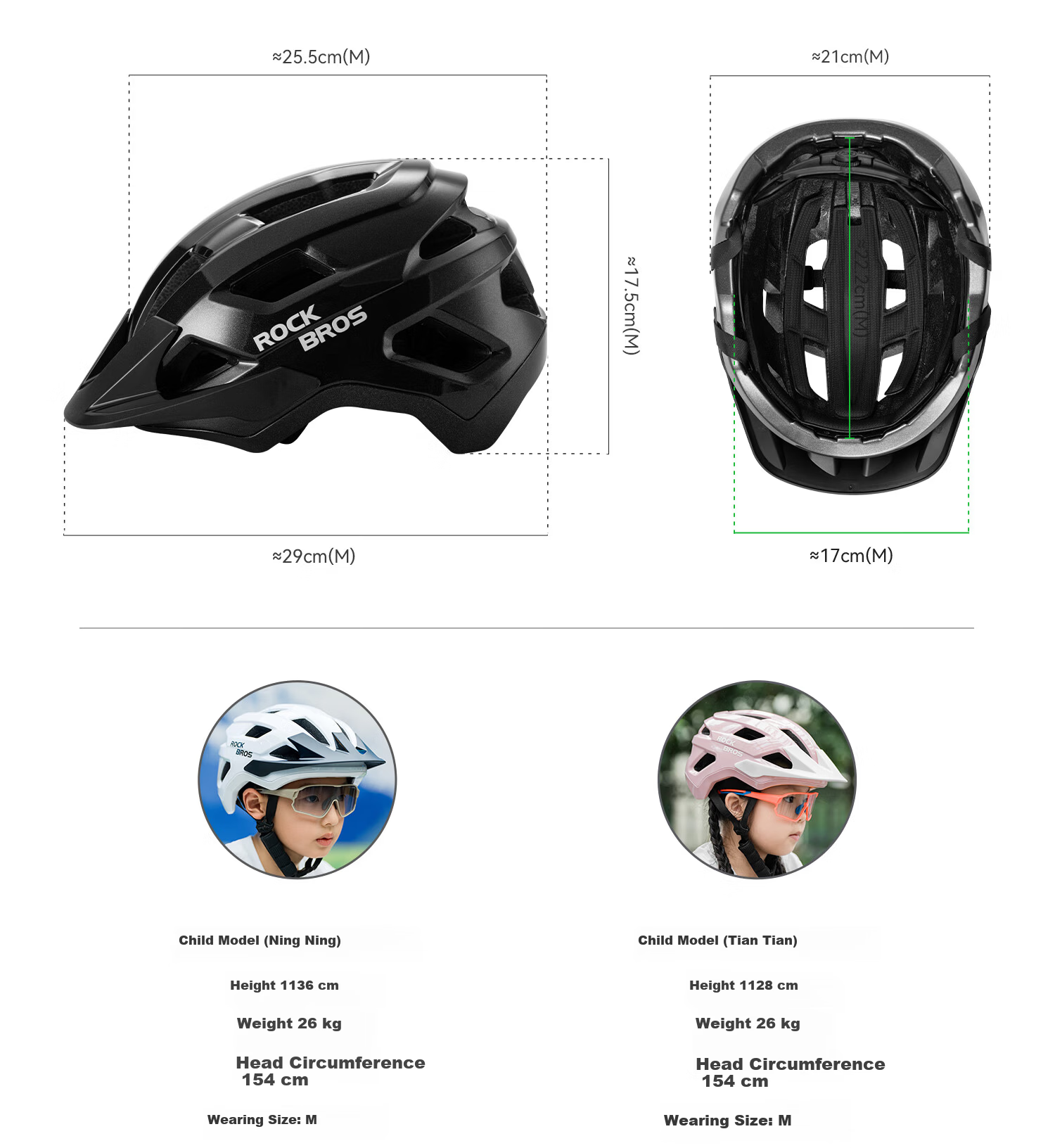 Rockbros Youth Mountain Bike Helmet Kids Roller Skating Scooter Bicycle Student Safety Helmet Unisex White 5