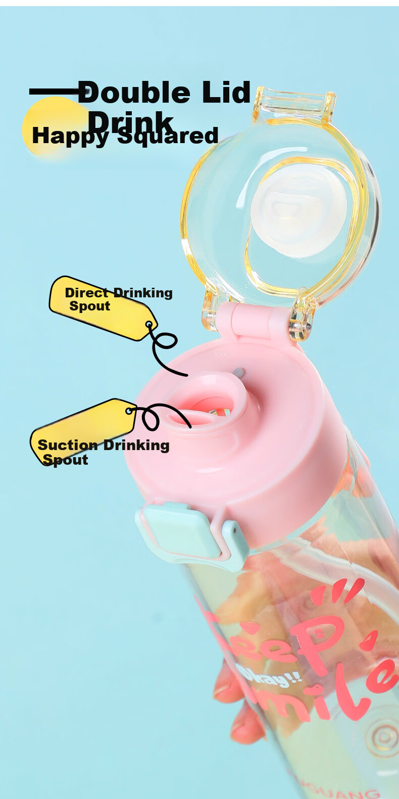 FGA Fugang PPSU Children's Straw Cup Unisex Summer Plastic Water Bottle Student High-Value Large Capacity Sports Water Bottle 4