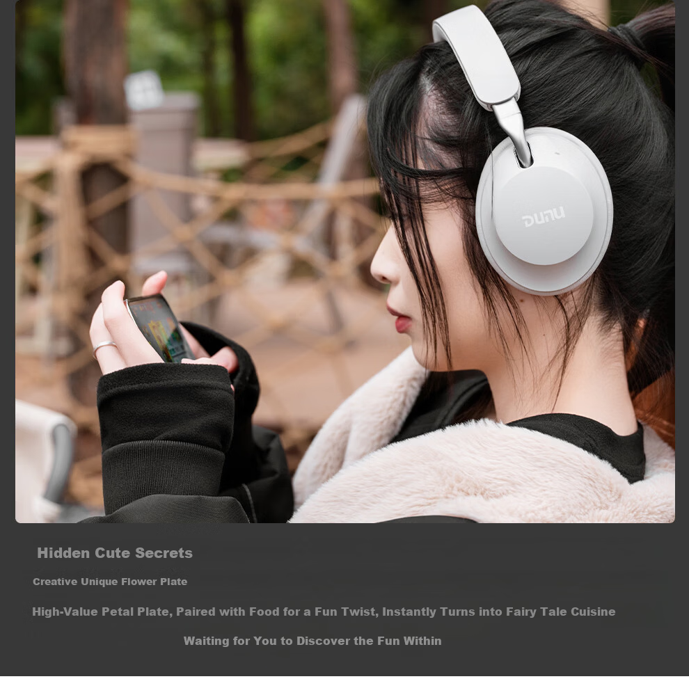 DUNU DBH 500 Over-Ear Wireless Bluetooth Headphones Active Noise Cancelling HiFi Dynamic Driver 3.5MM Single-End USB Wired Headphones for Mobile Phone Computer Tablet Bluetooth 5.4 Black 10