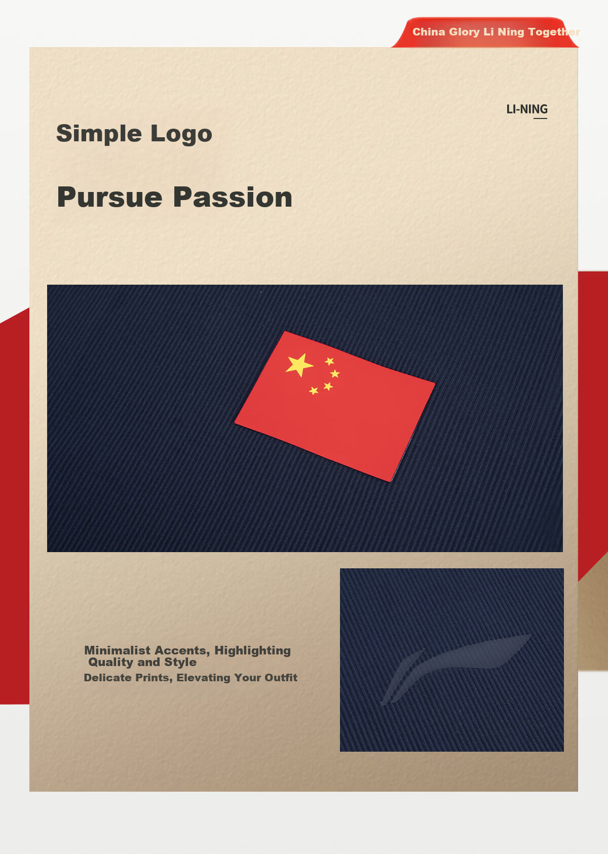 Li-Ning 26th Edition National Flag Polo Shirt National Team Cool Sports Short Sleeve Unisex 3
