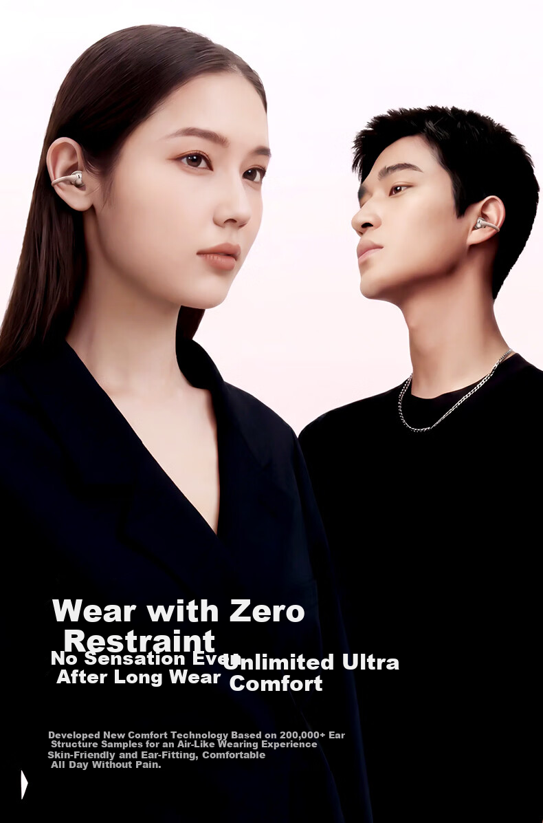 Zhiguozhe [2026 Latest Model - Berlin Sound] Bluetooth Clip-On Earphones Non-Bone Conduction Wireless Open-Ear Sports Running Long Battery Life Comfortable Wear 8