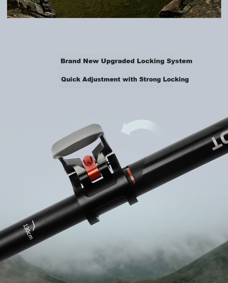 Pelliot Wing Pro Outdoor Hiking Pole T800 Carbon Fiber Telescopic Folding Trekking Stick 165036012 Black 6