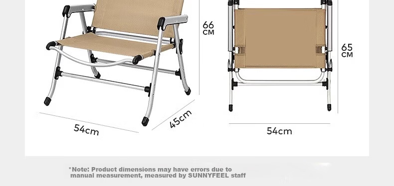 Shanfei Yunqi Outdoor Folding Chair Full Aluminum Alloy Kemit Chair Balcony Leisure Ultra-Light Portable Camping Chair Black 15