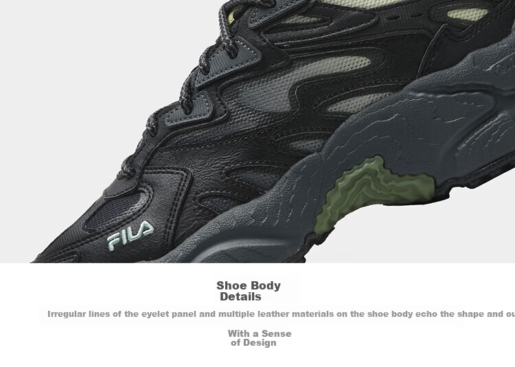 FILA Official Fern Leaf Men's Dad Sneakers 2026 Summer Breathable Casual Sports Shoes 47