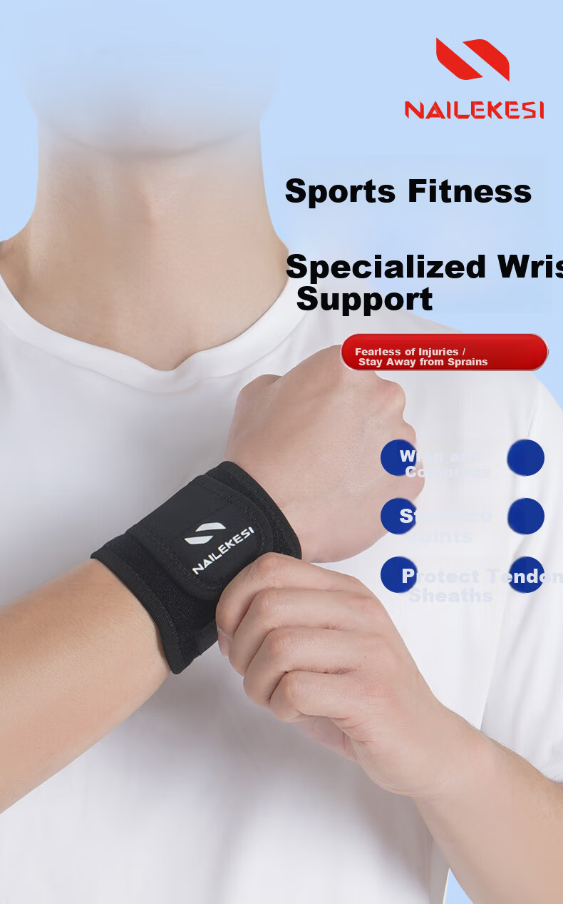 NAILEKESI N Fitness Wrist Support TFCC Tendonitis Sprain Sports Wrist Joint Brace for Men and Women Badminton Tennis Protective Gear 1