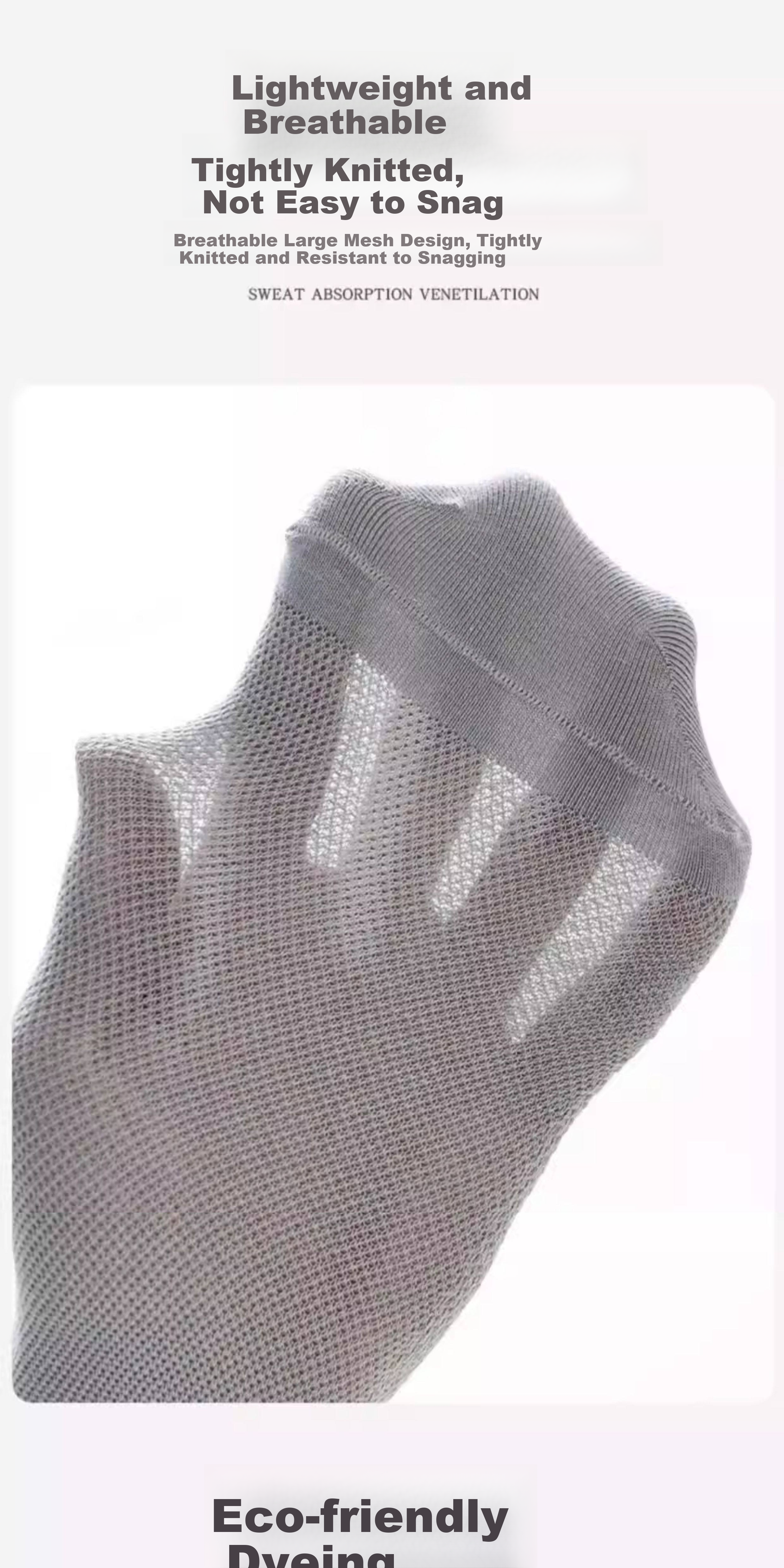 Warrior Men's Socks, Summer Thin Breathable Double-Sided Mesh Mid-Calf Socks, Xinjiang Cotton 7A Antibacterial Sweat-Absorbing Odor-Resistant Sports Socks 8