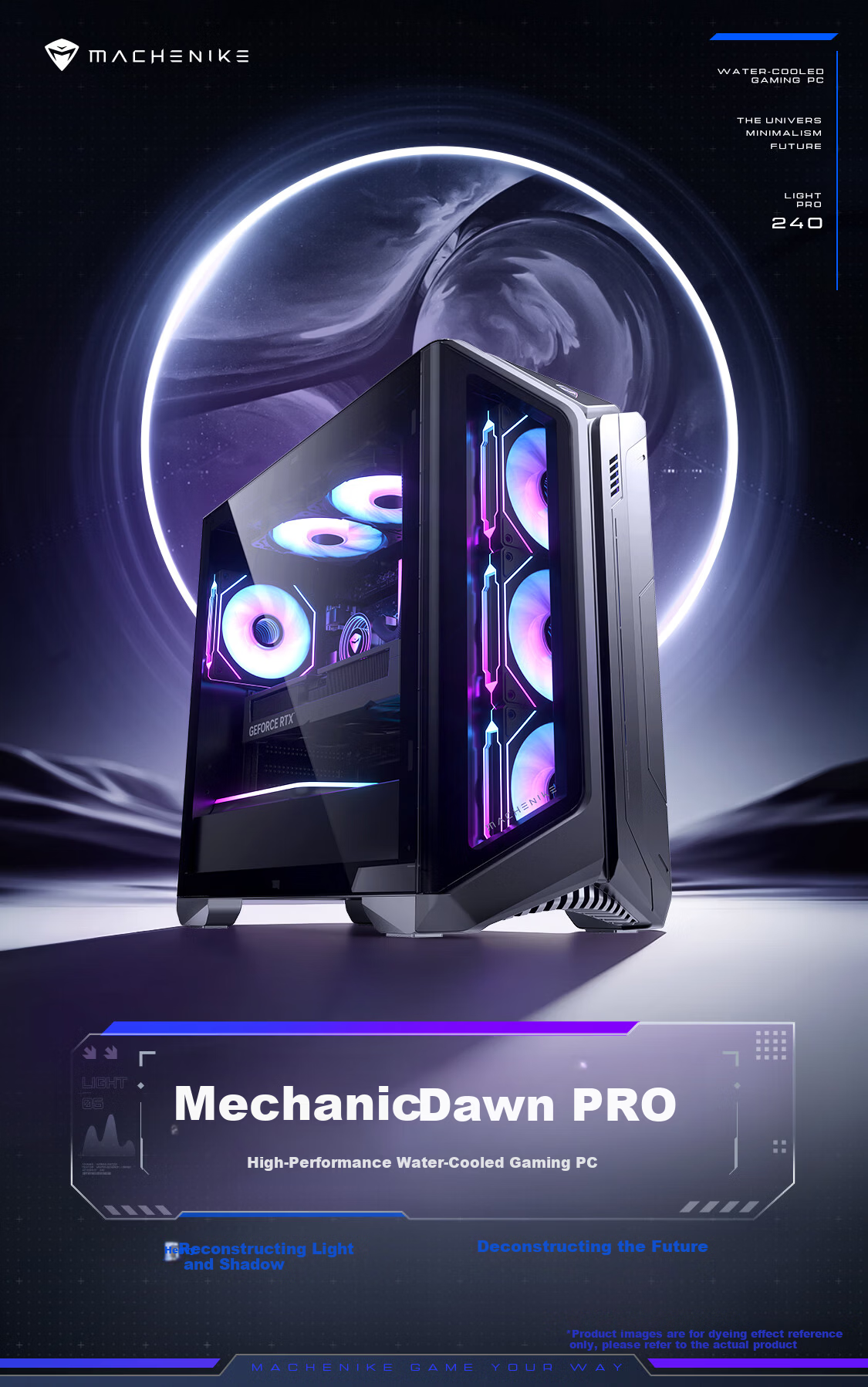 MACHENIKE Dawn Pro High-Performance Gaming Desktop PC Ai Design Workstation (i5-14400F 32GB DDR5 1TB RTX 5060 Ti) Liquid Cooling National Subsidy 1