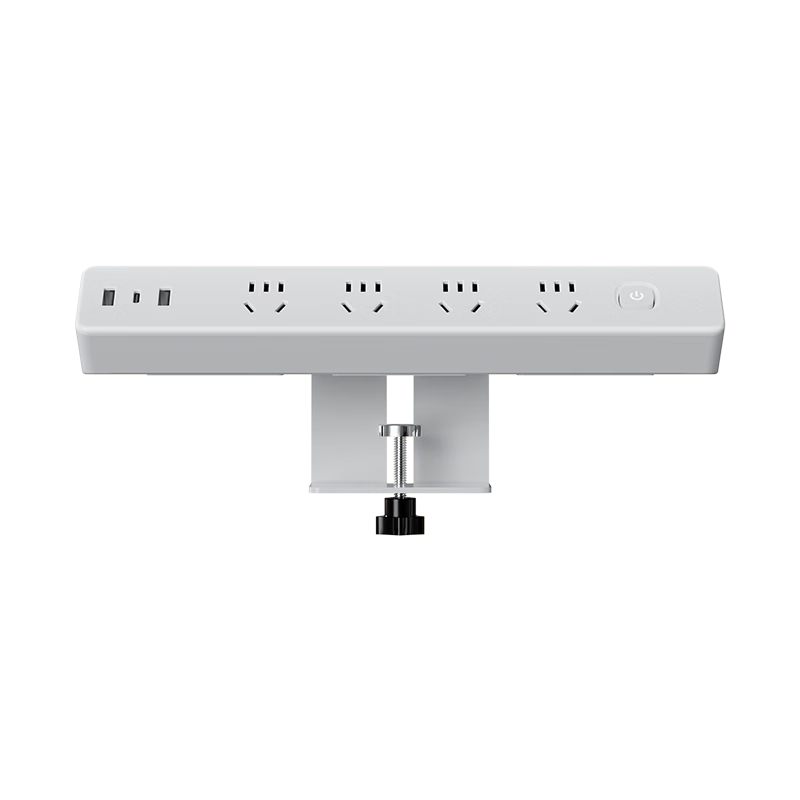 Comfort Desktop Clamp Power Strip Multi-Functional No-Drill Clamp Socket Extension Cord for Home Dorm Office Desk