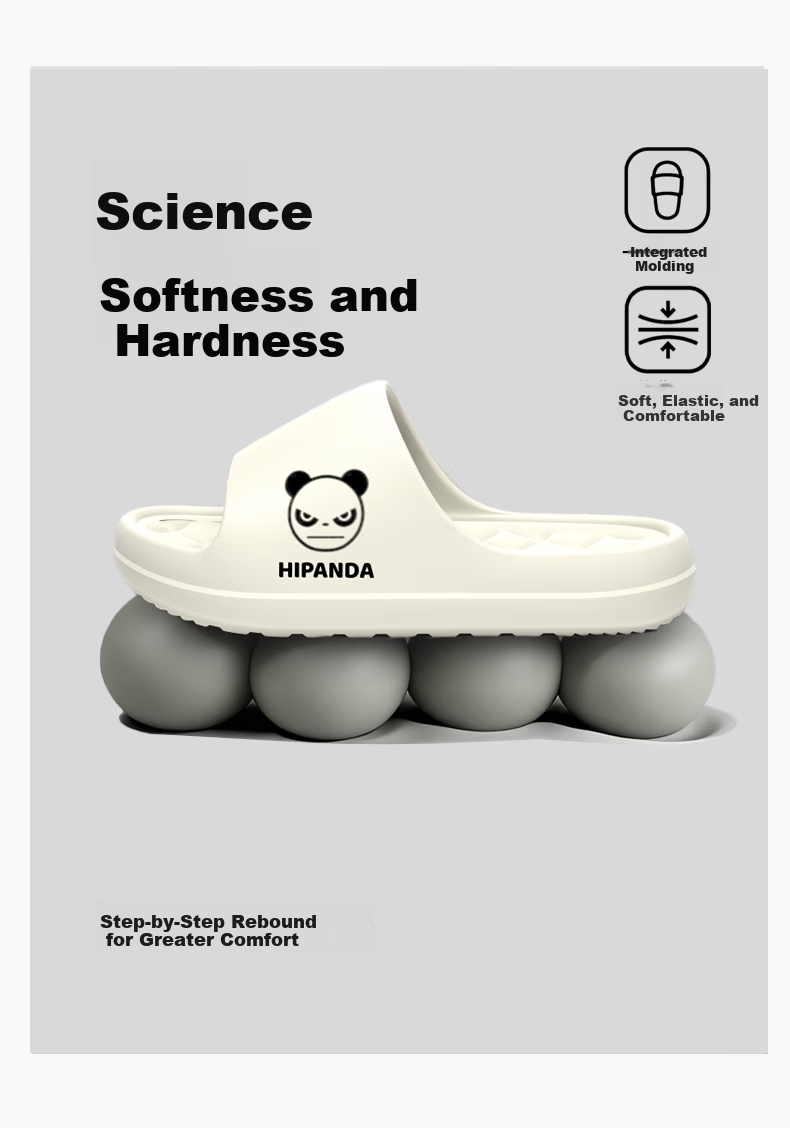 HIPANDA Men's Thick-Soled Non-Slip Bathroom Shower Home Couple's Slippers Dark Night Black Size 44-45 2