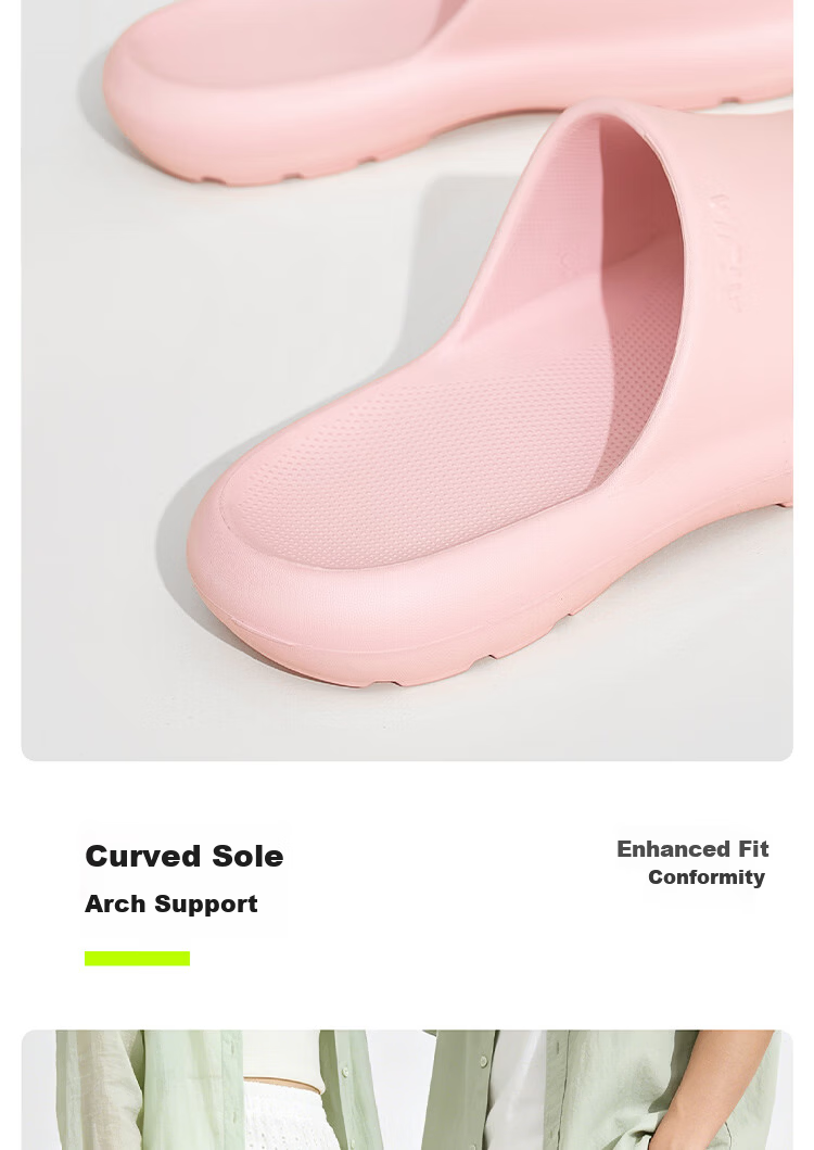 AILAIJIA Arch Support Non-Slip Silent Home Slippers Aurasoft Soft Technology Flagship Light Apricot Size 36-37 6