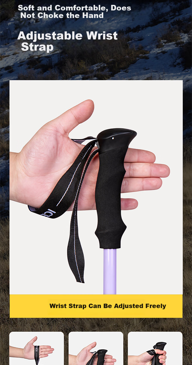 Tuteng Outdoor Hiking Pole Multifunctional Telescopic Walking Stick Ultra-Light Self-Defense Cane Mountain Climbing Staff Professional Trekking Gear 20
