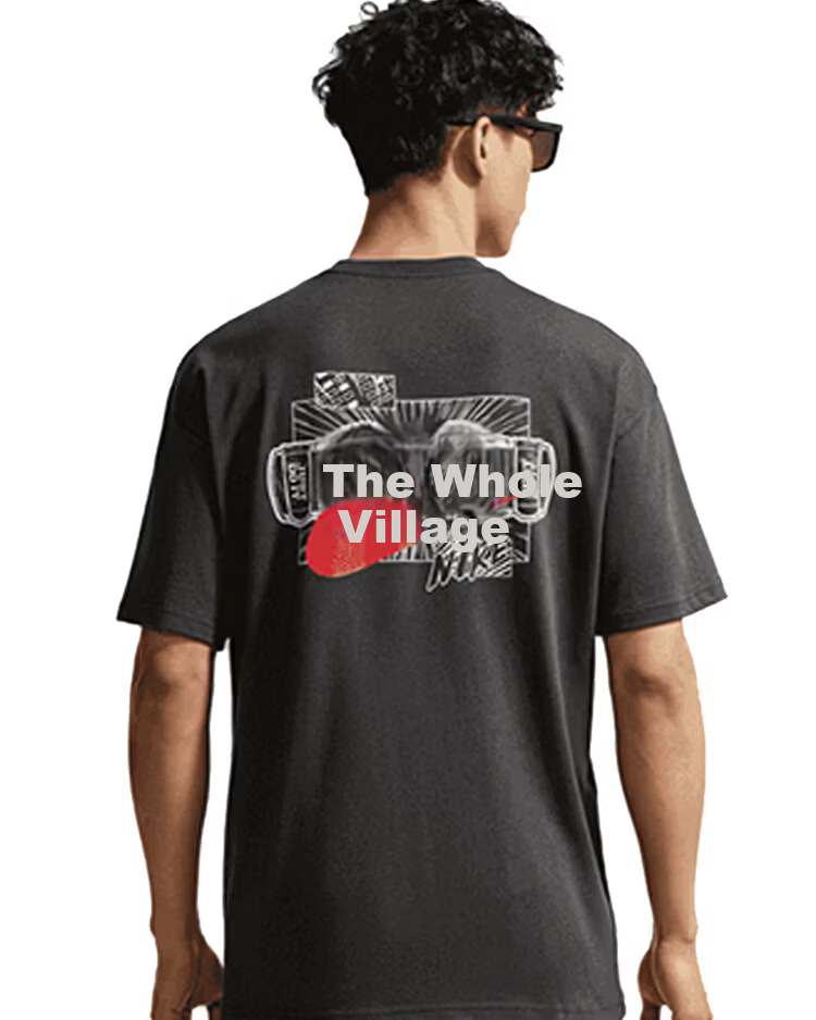 Nike Men's Short Sleeve T-Shirt Exam Perfect IR7584-060 Black/Grey XL 3
