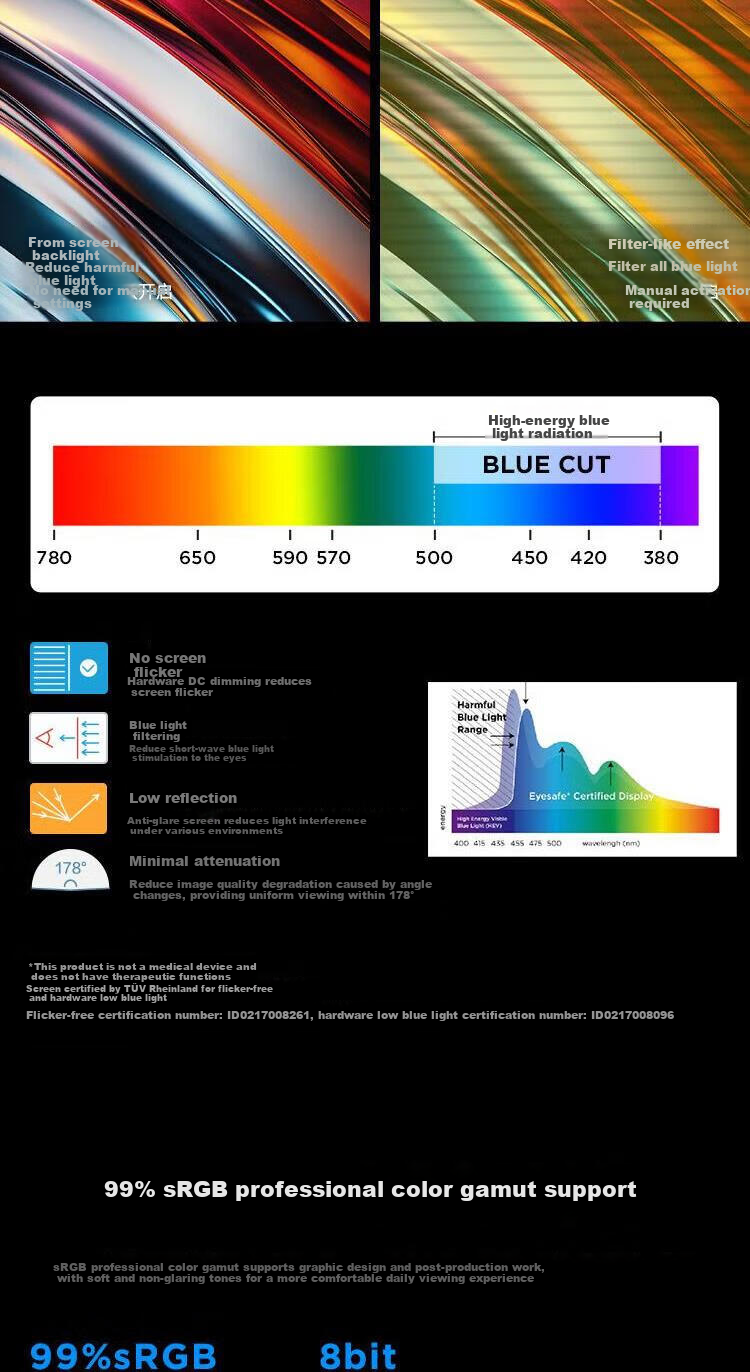 Lenovo 21.5-inch Monitor Home Business Office External Display Low Blue Light Eye Protection Narrow Bezel 100Hz IPS Technology S22-4e 5