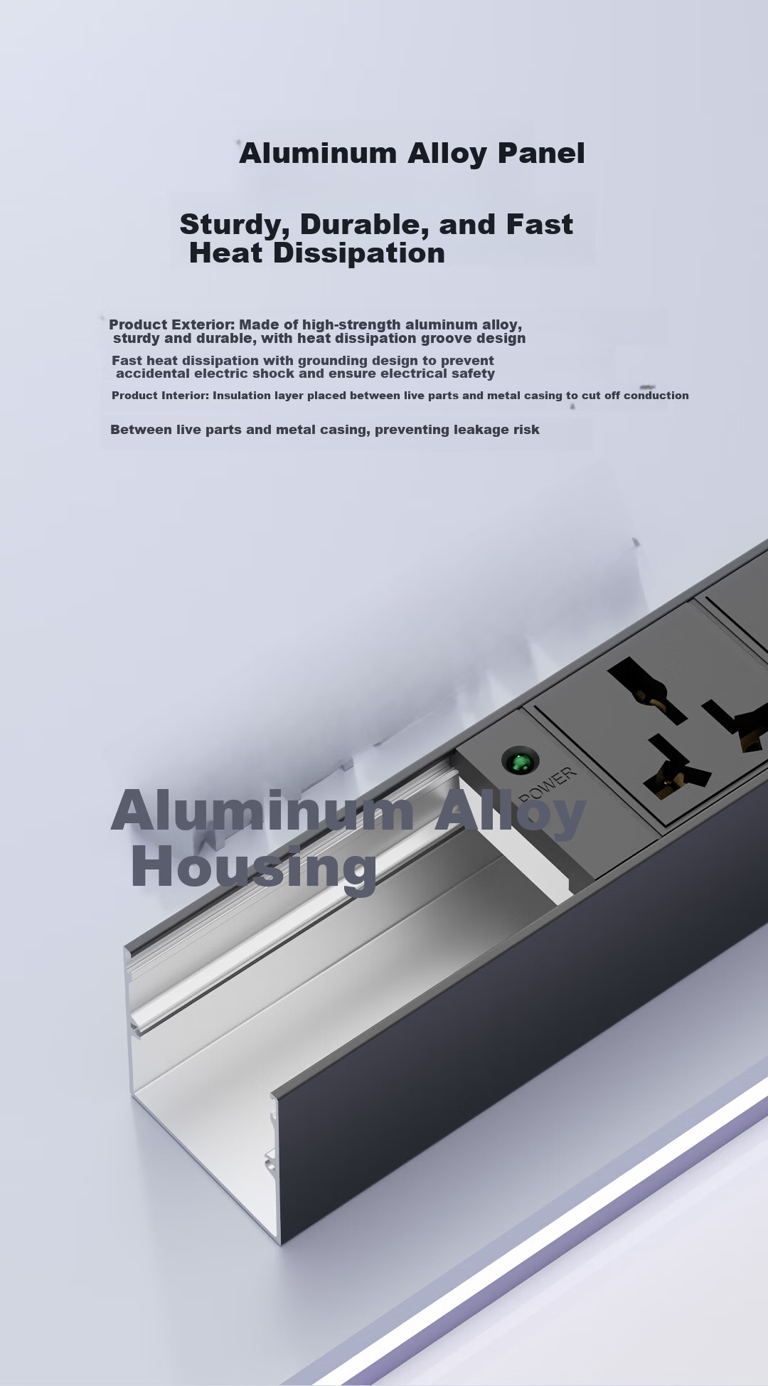 Lengon Wireless PDU Cabinet Socket 32A 8000W Self-Wiring Power Strip 8-Port 6mm² Extension Board High-Power Engineering Server Room Weak Current Box Extension Cord 8