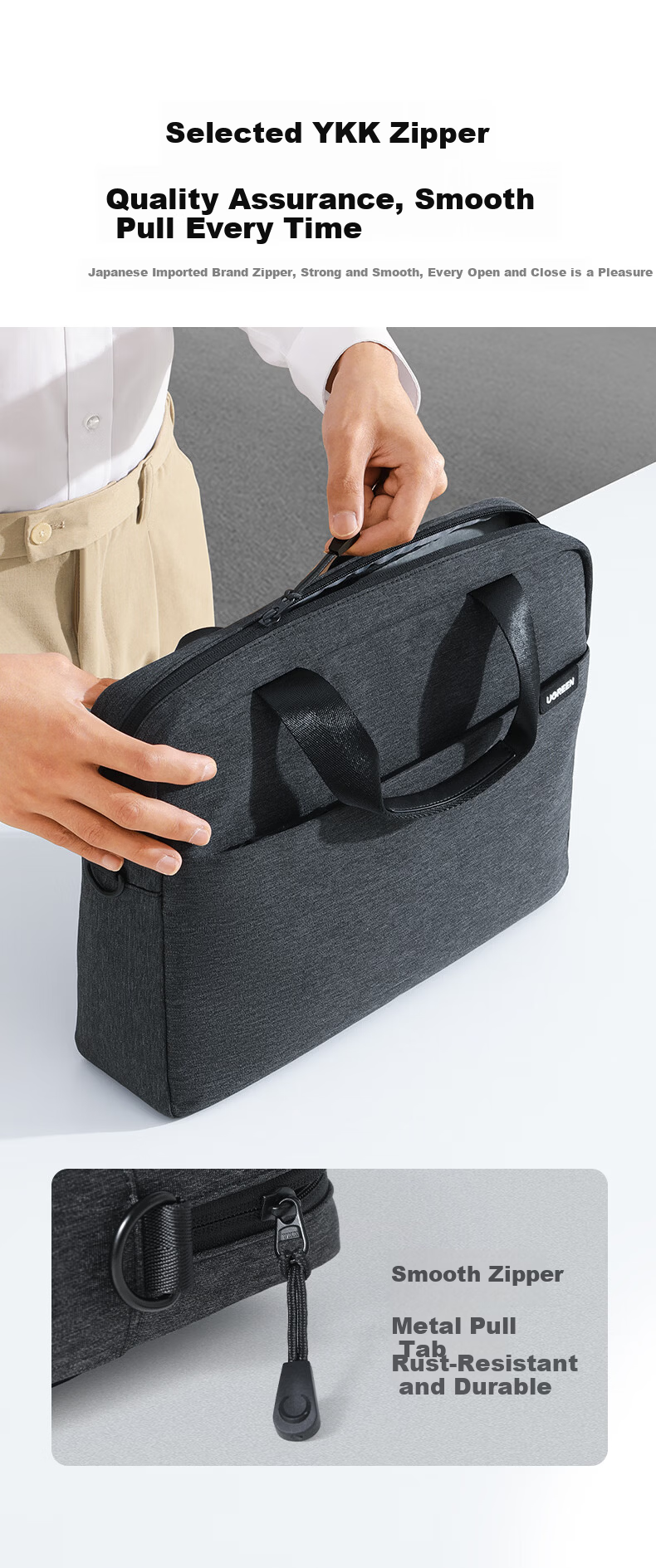 Ugreen Laptop Tablet Sleeve Bag Large Capacity 14.9 Inch Compatible with Apple MacBook Neo/Pro/Air Huawei Lenovo Xiaomi Asus 3