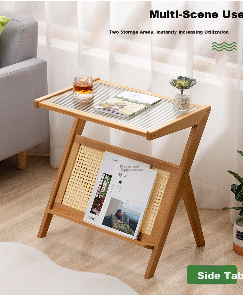 Lao Zhu Craftsman Side Table Living Room Small Tea Table Sofa Side Cabinet Bedside Cabinet Tea Table Bedside Storage Tea Color 10