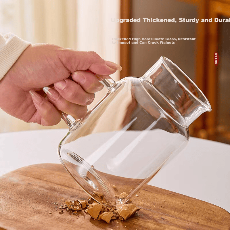 Bethes Large Capacity Glass Mug with Lid, Heat-Resistant Handle Tea Cup for Women and Men, Household Measuring Cup for Soy Milk, Juice, and Water 3