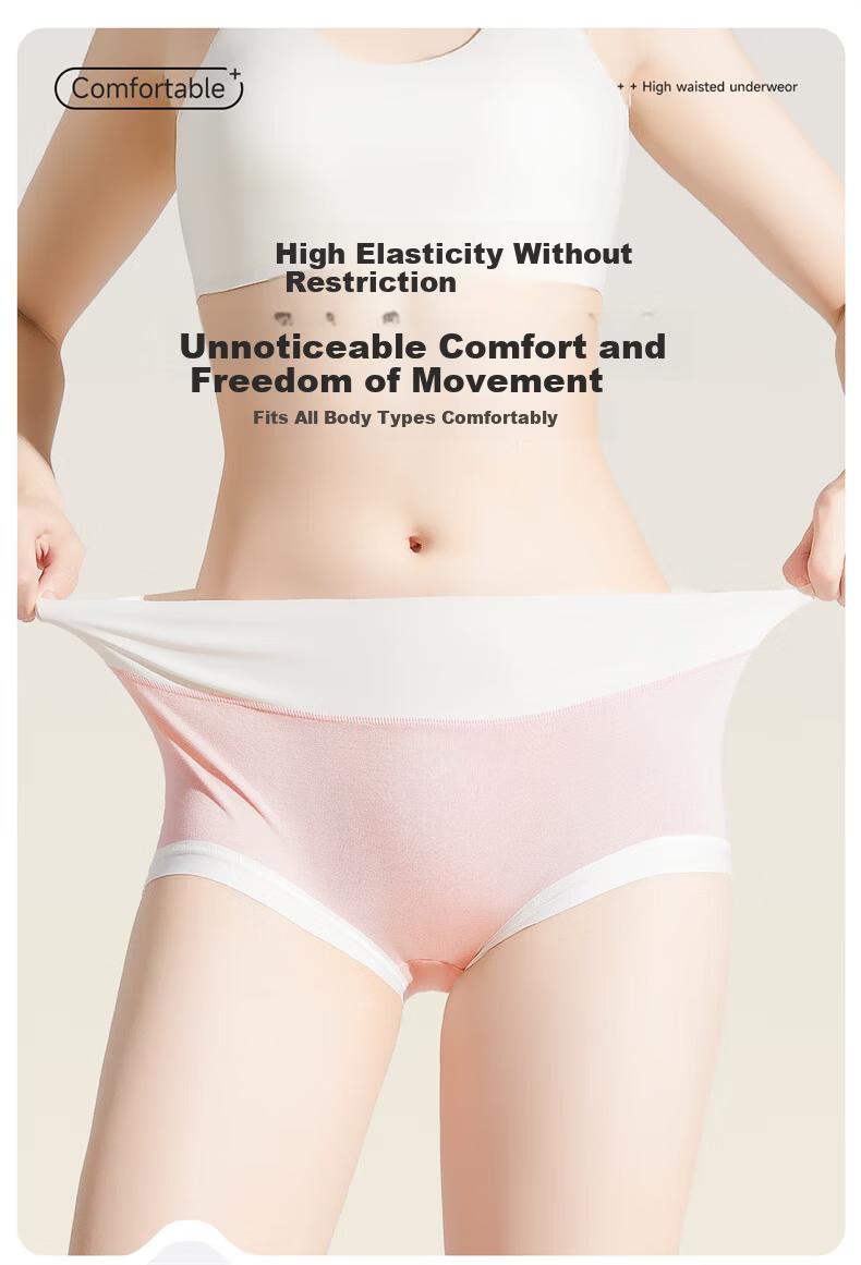 Liomirror Disposable Women's Modal Sterile Travel Mid-Waist Maternity Postpartum Plus Size Daily Use Underwear 5 Pieces XL 3