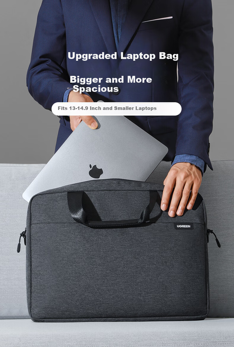 Ugreen Laptop Tablet Sleeve Bag Large Capacity 14.9 Inch Compatible with Apple MacBook Neo/Pro/Air Huawei Lenovo Xiaomi Asus 1