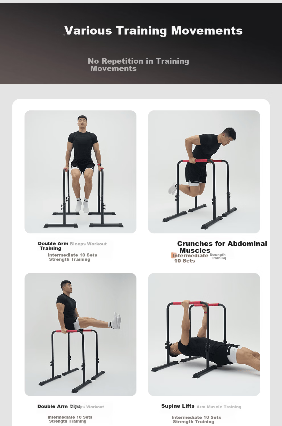 PROIRON Puliai Home Dip Bar Trainer Portable Indoor Single and Parallel Bars Multifunctional Fitness Equipment for Exercise 16