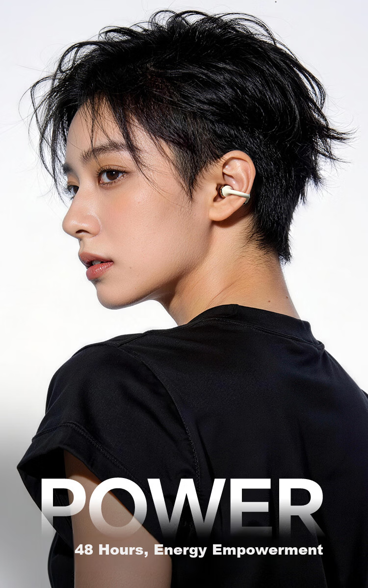 KUGOU 6.0 Bluetooth Earclip Wireless Earphones Open Bone Conduction Sports Running Music Gaming Long Battery Life Compatible with Huawei Apple Nova320 16