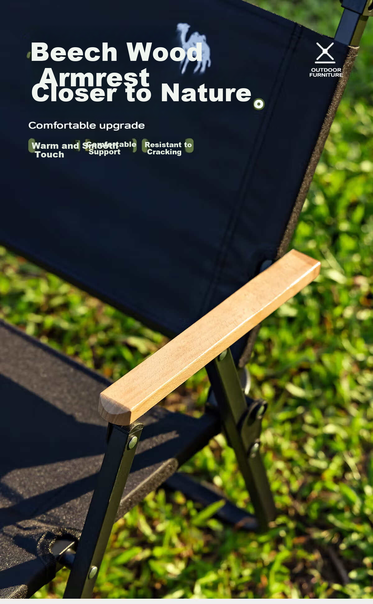 CAMEL Outdoor Folding Camping Chair Kermit Stool Beach Portable Folding Stool Table Chair 1J722C7586N 5