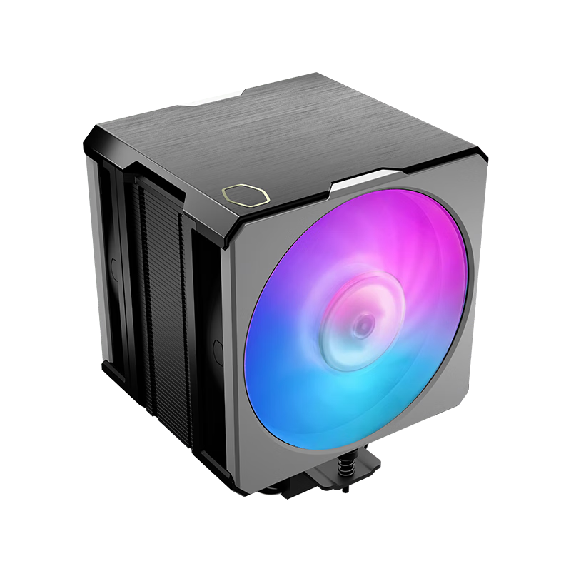 CoolerMaster Hyper 612 Pro ARGB CPU Air Cooler Single Tower 3rd Gen Superconducting 6 Heat Pipes Dual Möbius Fans Brushed Metal Top Cover Multi-Platform Mounting