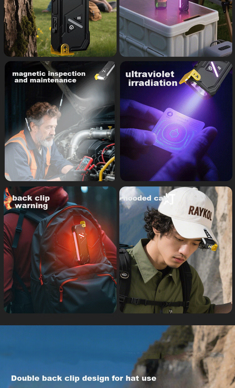 Cavalry DT009 Multifunctional Flashlight High Brightness Rechargeable Compact Portable Outdoor Magnetic Work Light 3