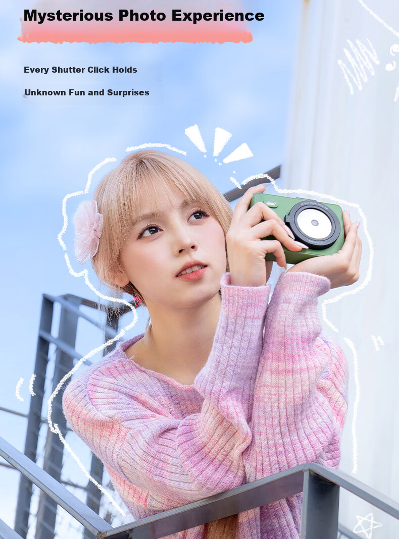 HPRT Z5S Instant Camera All-in-One Photo Printer Mini Portable Photo Printer Gift for Besties and Girlfriends (Green) 1