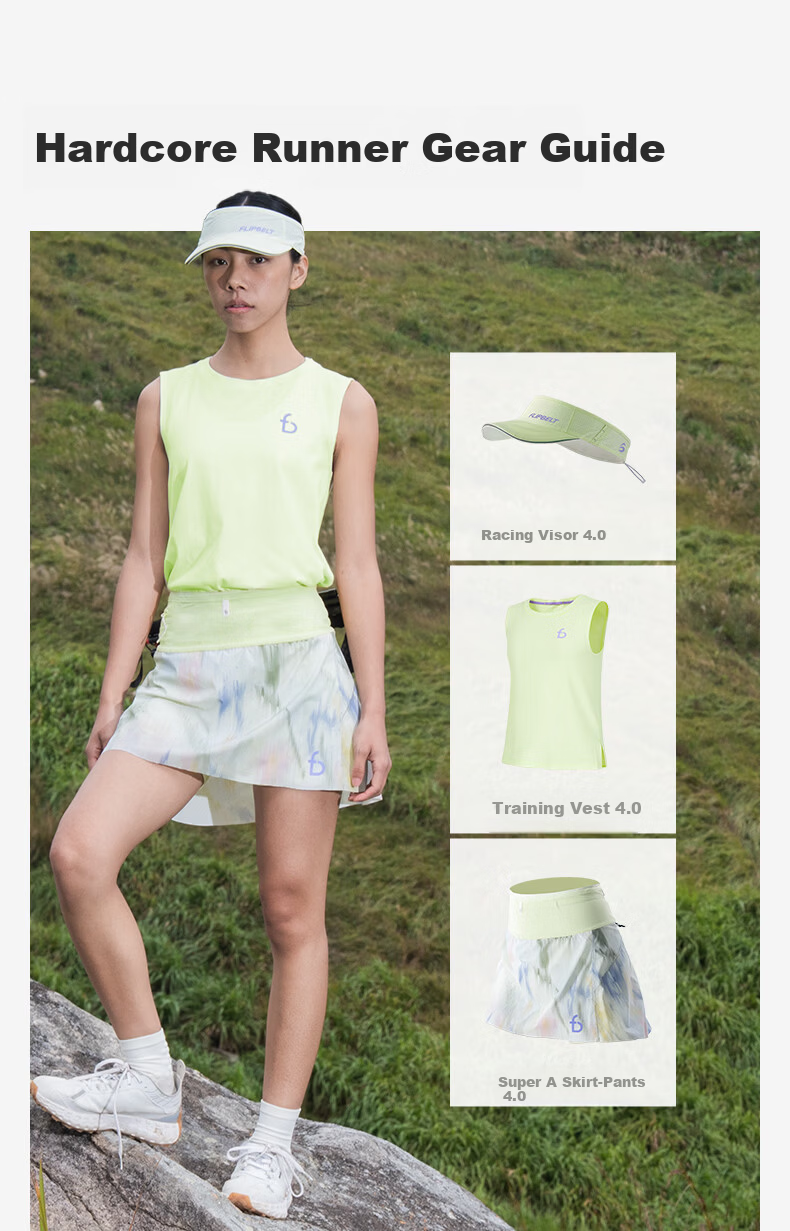 Feibit Super A Skirt-Shorts 4.0 Women's Fitness Running Yoga Light Compression Anti-Exposure Sakura 2XL 12