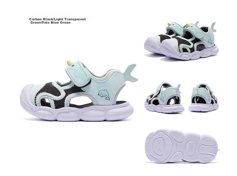 361° Little Dolphin Children's Sandals 26 Summer Boys and Girls Breathable Soft Elastic Baby Beach Shoes Pink Size 26 21
