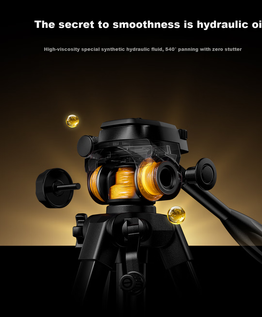 YUNTENG 860 Professional Tripod with Spiked Feet, Hydraulic Head for DSLR, Mirrorless Camera, Camcorder, Smartphone, Vlog Video Shooting, Live Streaming, Outdoor Travel Photography Stand 9