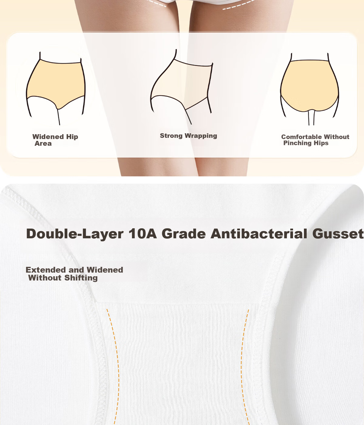 Deanqi Disposable Women's Maternity High-Waist Pure Cotton Medical Sterile C-Section Underwear Independent Packaging Plus Size 3XL 9