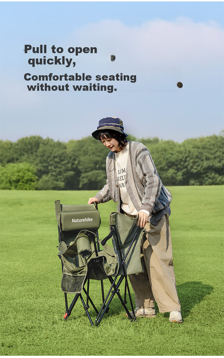 Naturehike Starfish 002 Outdoor Folding Chair Camping Picnic Portable Recliner Moon Chair 7