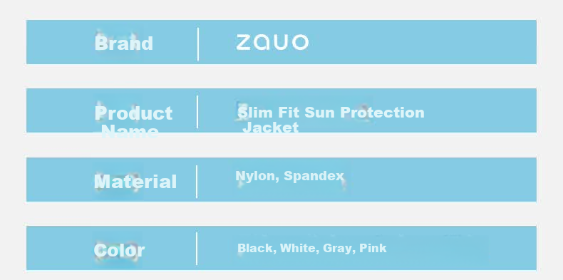 Zauo [Xiangxiu Same Style] Korean Zauo Slim Fit Sun Protection Jacket for Women Ice Cooling Breathable Original Yarn Sunproof Hoodie Coat 5