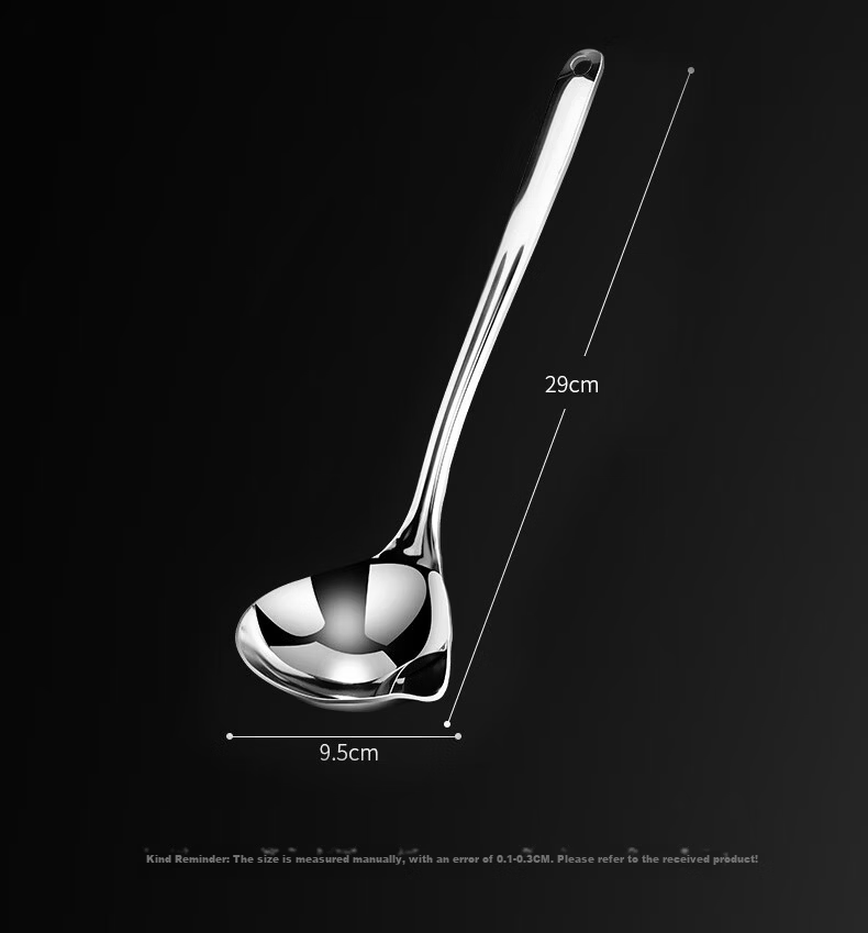 40,000 Kilometers 304 Stainless Steel Oil Separator Ladle Soup Strainer Kitchen Oil Filter Ladle Hot Pot Skimmer Oil Skimming Spoon Oil Soup Separator 11