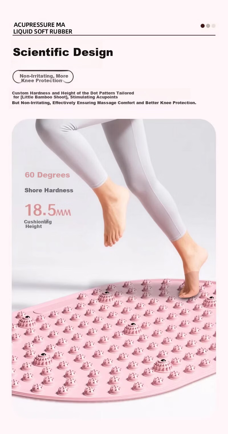 Chengyue Liquid Soft Gel Acupressure Board Ultra Slow Running Foot Massage Mat Foot Acupoint Therapy Toe Gray CY-622 8